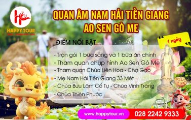 TOUR MẸ NAM HẢI TIỀN GIANG - AO SEN GÒ ME 1 NGÀY