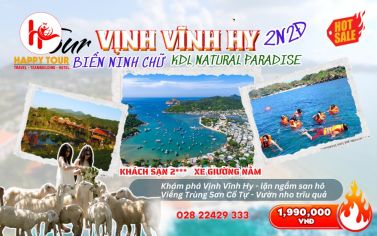 TOUR VĨNH HY - NINH CHỮ 2 NGÀY ĐÊM